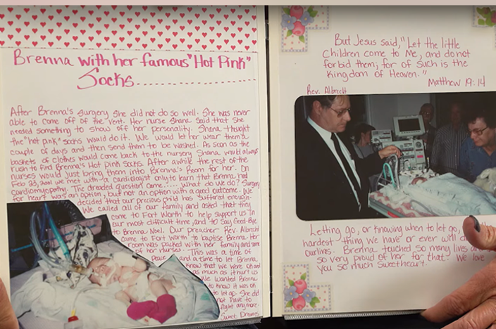 two-pages-in-a-scrap-book-with-baby-photos