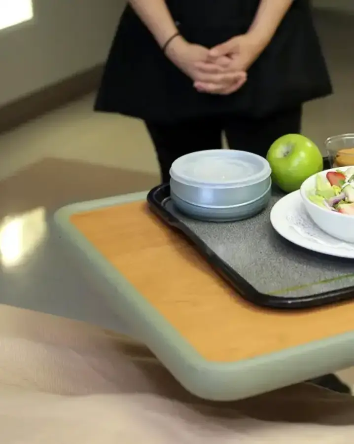 plate of food with patient