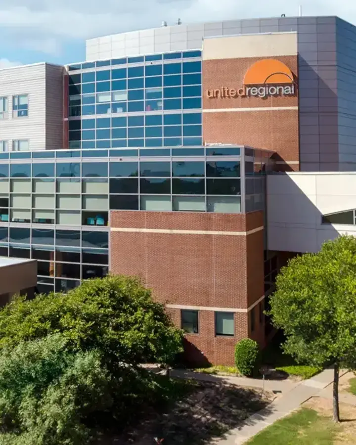 hospital wichita falls high angle main entrance