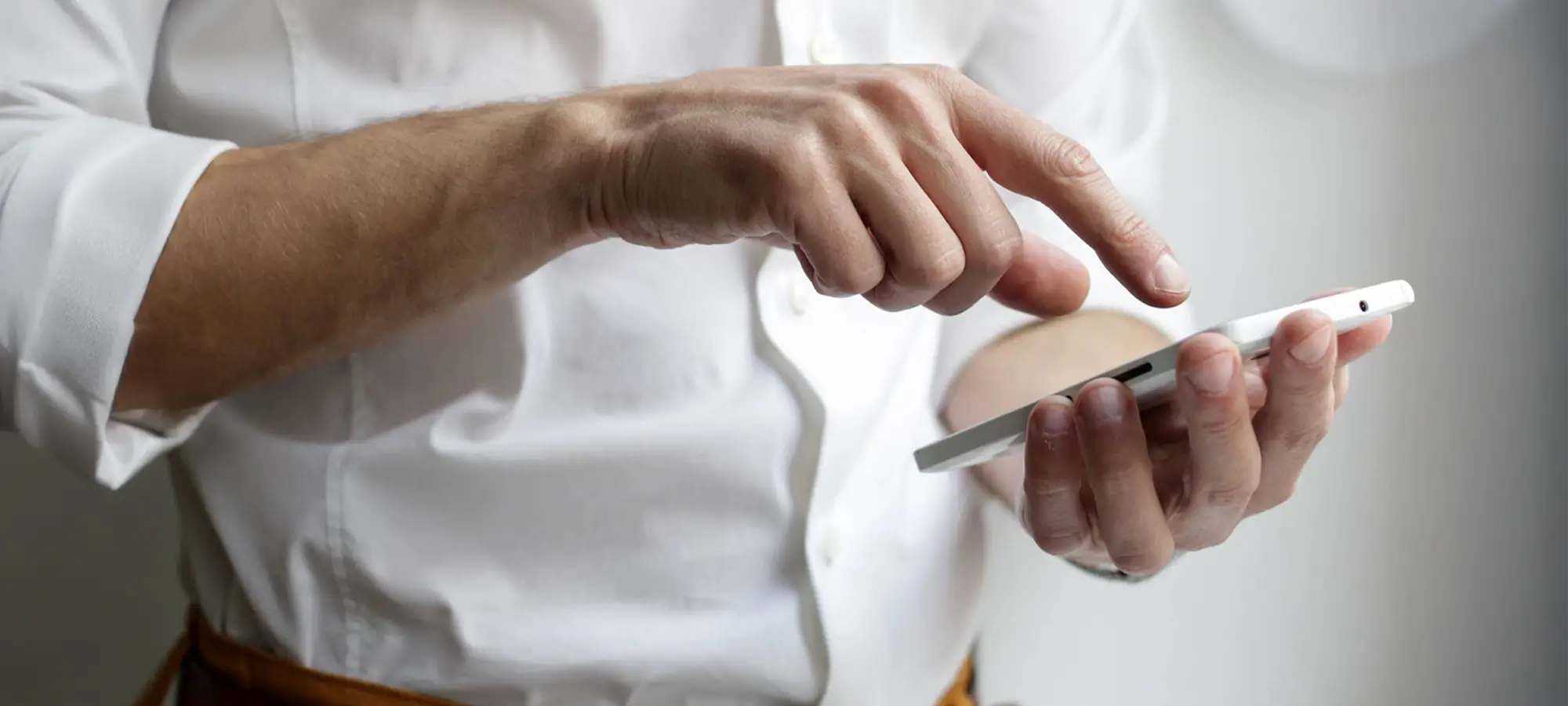 man using cell phone